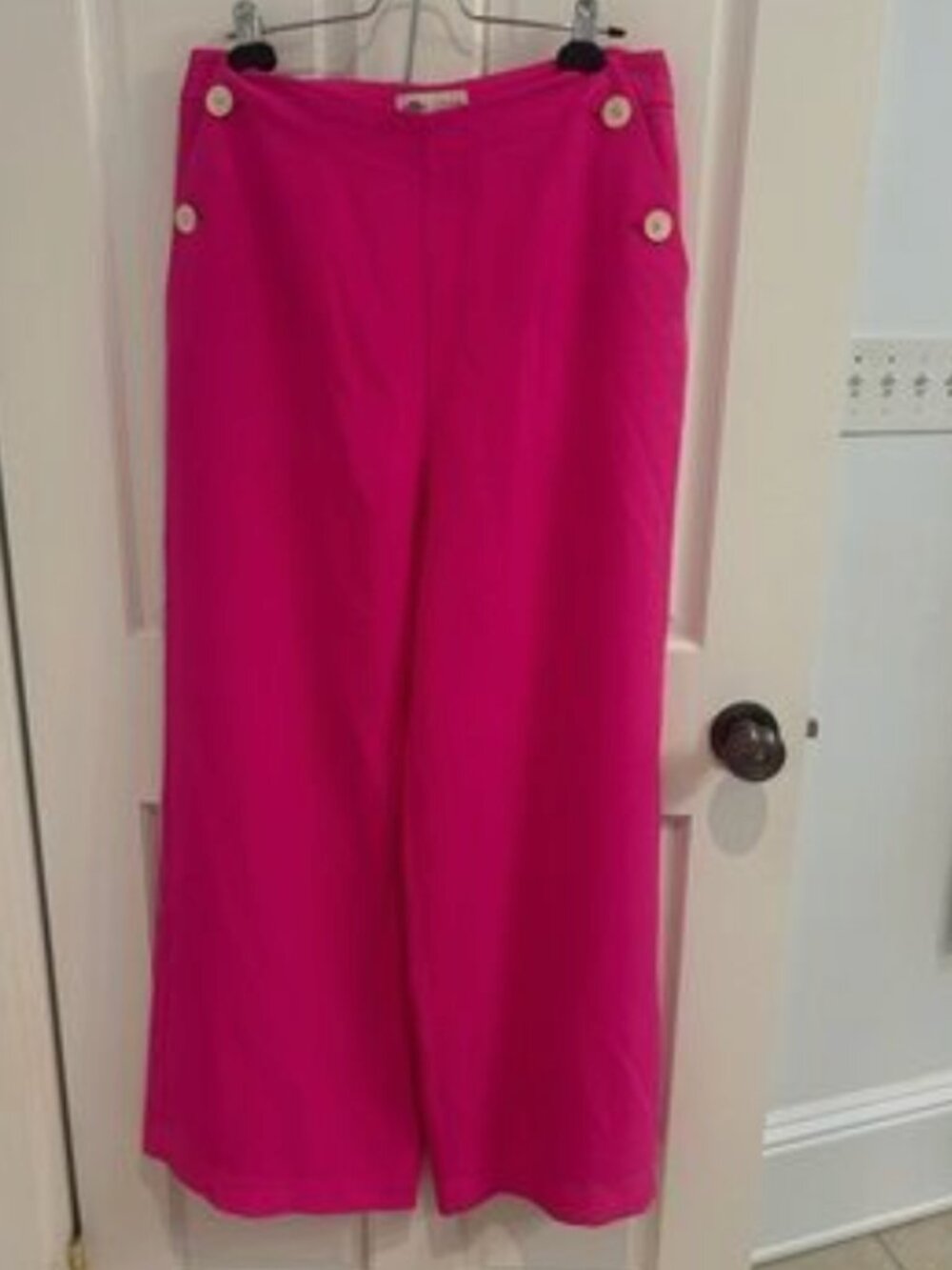 J.Crew Hot Pink Wide Leg Sailor Pants Size 12